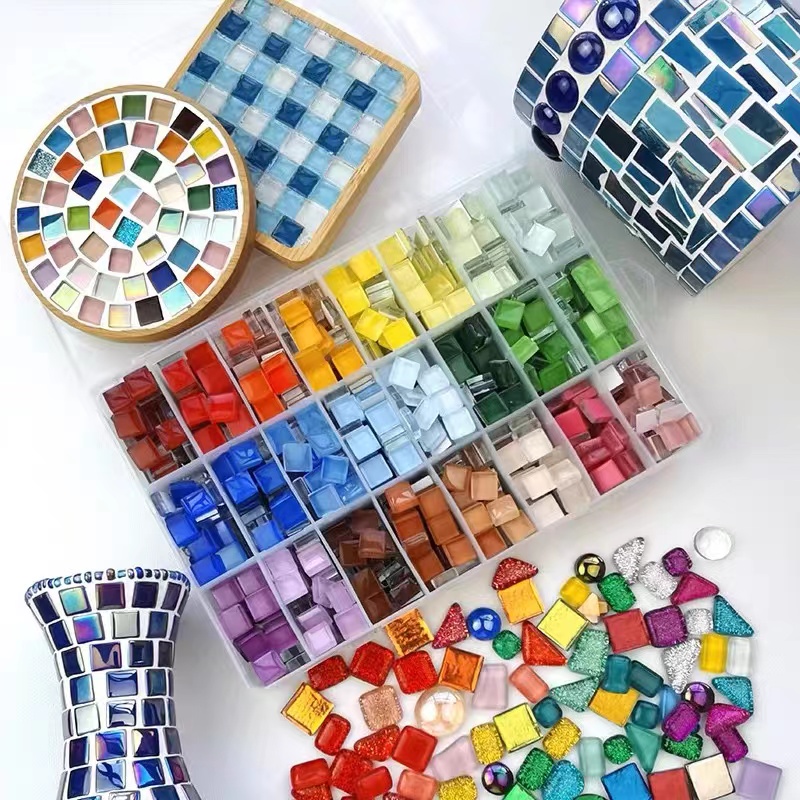 Ceramic Tile Blank - Kaca mosaik keramik DIY 50 buah