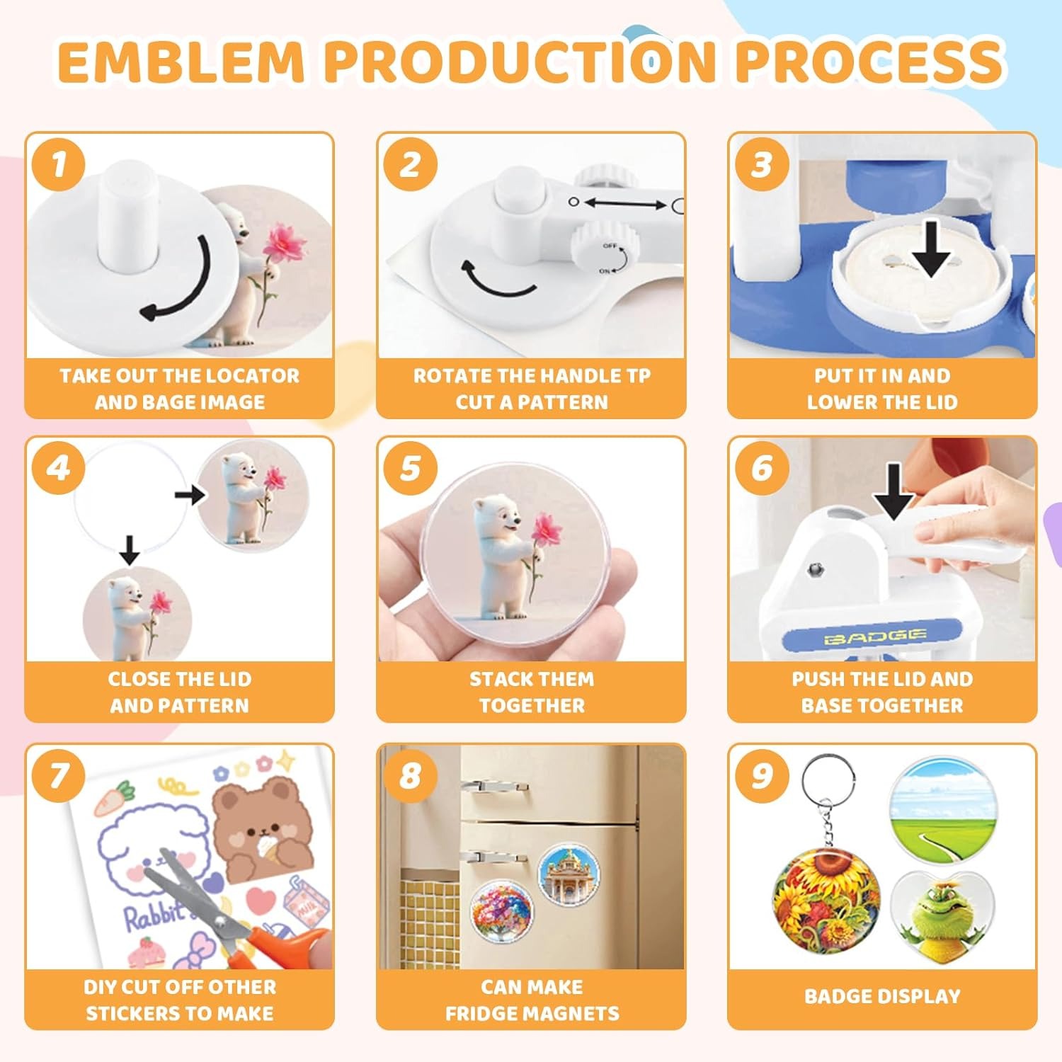 Mesin Pembuat Badge DIY, Mesin - Button Badge Blank ulasan dan harga
